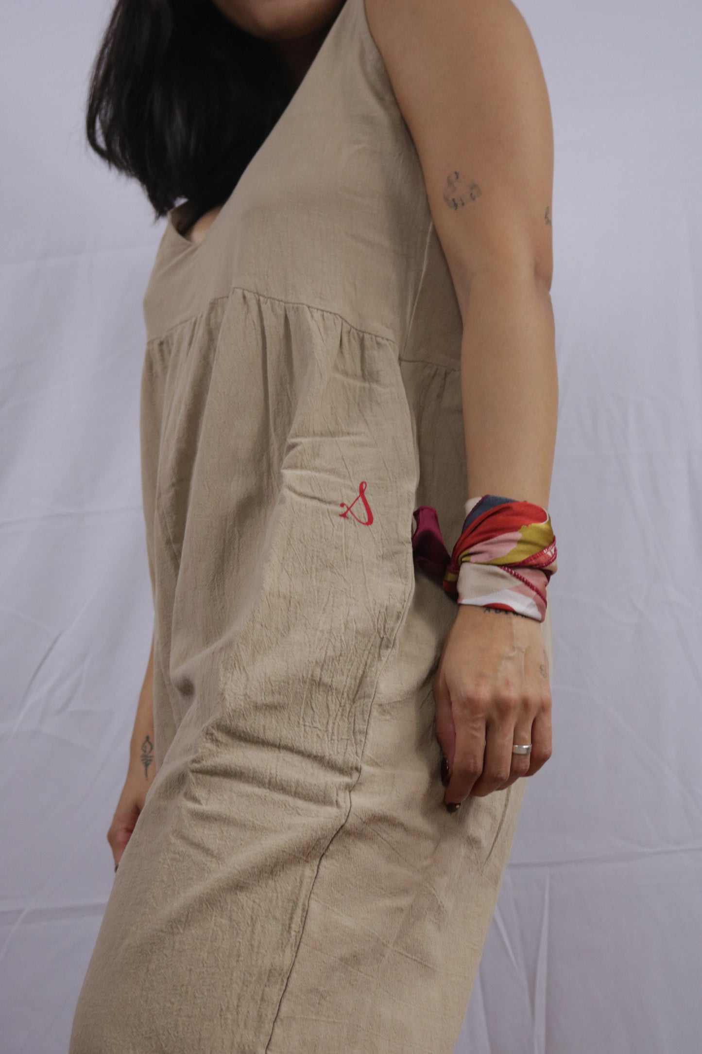Cream Jumpsuit