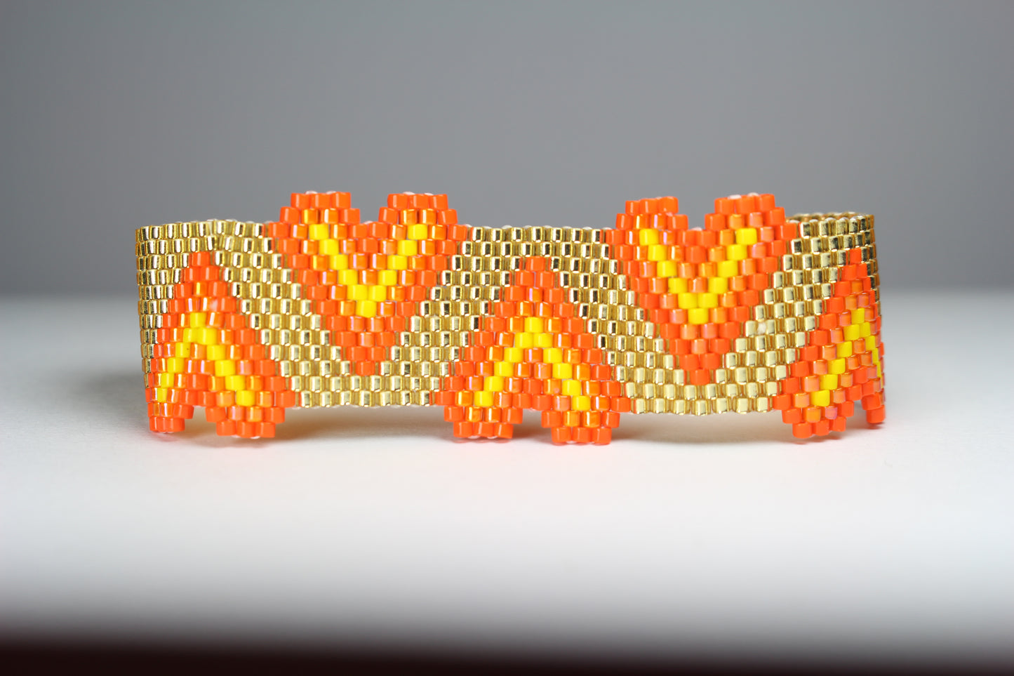 Orange Hearts in Gold